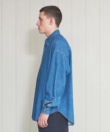 美品 H BEAUTY&YOUTH S ビッグシルエットシャツ コットン ブルー H BEAUTY&YOUTH UNITED ARROWS（エイチビューティーアンドユース