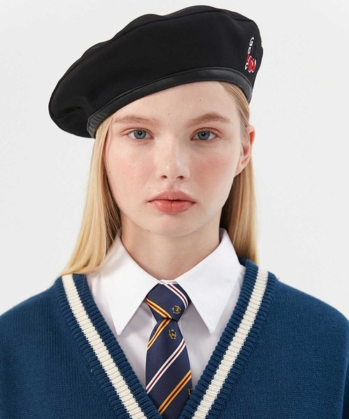 KIRSH（キルシー）の「『KIRSH × ROMANTIC CROWN』GNAC CHERRY BERET/チェリーベレー帽（ハンチング/ベレー帽・レディース・ブラック/アイボリー・FREE）」の9枚目の写真