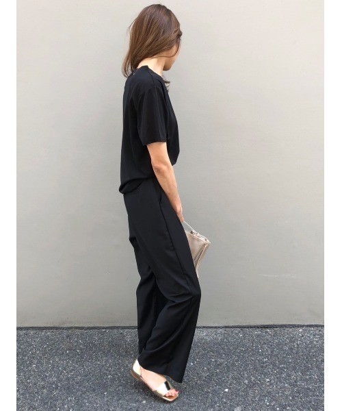 ulu（ウル）の「Seethrough tshirt（Tシャツ/カットソー・レディース・ブラック/ベージュ・FREE）」の5枚目の写真