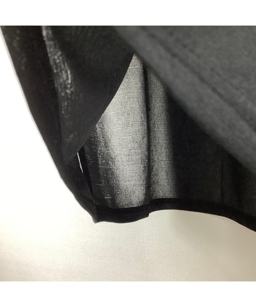 ulu（ウル）の「Seethrough tshirt（Tシャツ/カットソー・レディース・ブラック/ベージュ・FREE）」の13枚目の写真