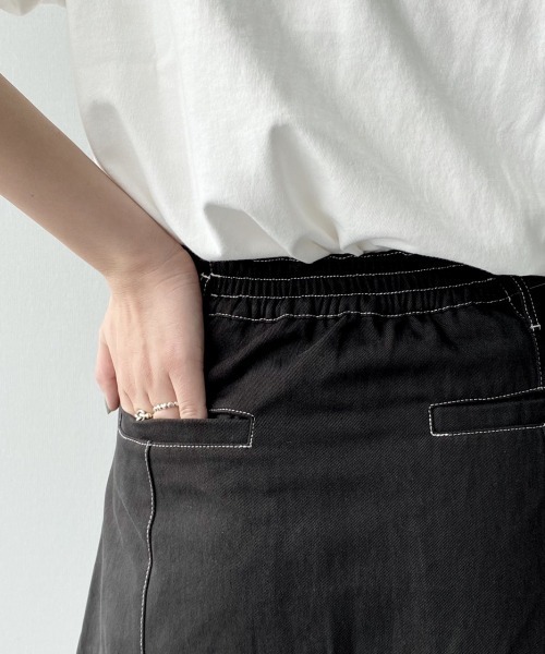 PAGEBOY(ページボーイ)の「配色ステッチスカート(スカート・レディース・ブラック/オフホワイト/グリーン系その他・FREE)」の10枚目の写真