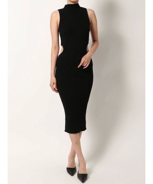 GYDA（ジェイダ）の「サイドOPENリブニットロングワンピース（ワンピース・レディース・ブラック/オレンジ/ベージュ・FREE）」の11枚目の写真