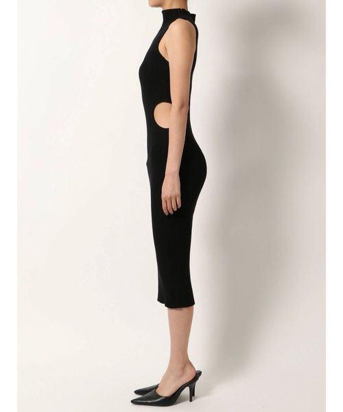 GYDA（ジェイダ）の「サイドOPENリブニットロングワンピース（ワンピース・レディース・ブラック/オレンジ/ベージュ・FREE）」の13枚目の写真