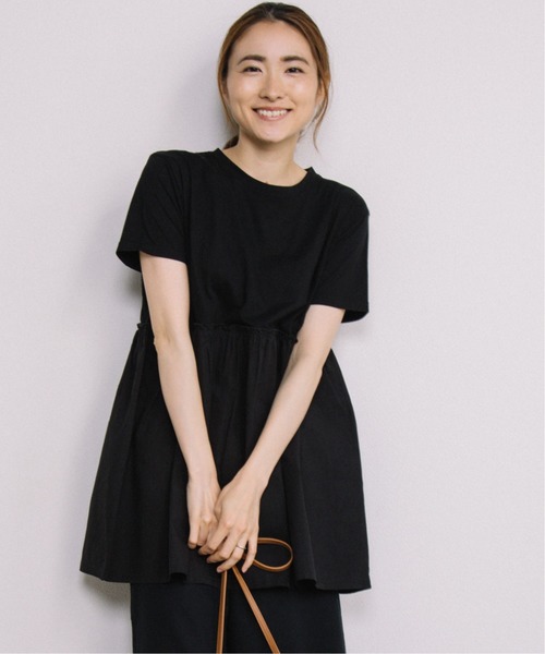 Eversince エバーシンス の Web限定 異素材切り替え Aラインカットソー Tシャツ カットソー Wear Eversince エバーシンス の Web限定 異素材切り替え Aラインカットソー Tシャツ カットソー Wear