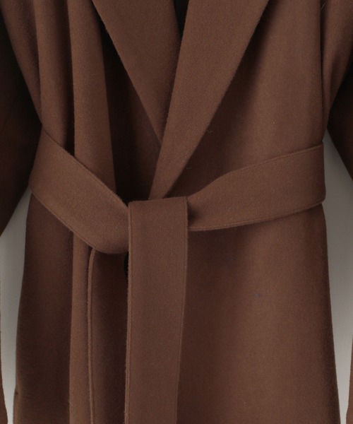 STUDIOUS（ステュディオス）の「【STUDIOUS】ベルテッドラップコート（トレンチコート・メンズ・ベージュ/ブラック・1/2/3）」の7枚目の写真