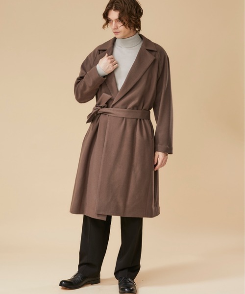 STUDIOUS（ステュディオス）の「【STUDIOUS】ベルテッドラップコート（トレンチコート・メンズ・ベージュ/ブラック・1/2/3）」の18枚目の写真