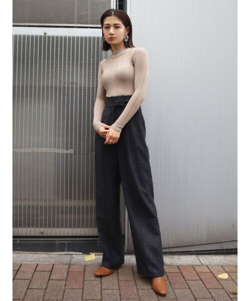 EMODA(エモダ)の「コンパクトハイネックニット(ニット/セーター・レディース・ブラック/ベージュ/ネイビー/ブラウン・FREE)」の6枚目の写真