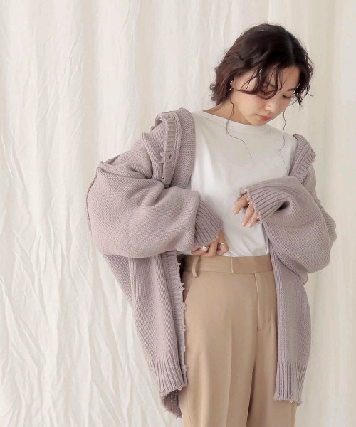 Bab（バブ）の「【WEB限定】3WAYダメージタートルニットトップス（ニット/セーター・レディース・チャコールグレー/ブラウン/ラベンダー/ナチュラル/モカ・FREE）」の11枚目の写真