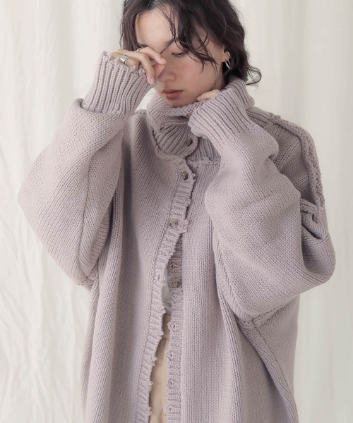 Bab（バブ）の「【WEB限定】3WAYダメージタートルニットトップス（ニット/セーター・レディース・チャコールグレー/ブラウン/ラベンダー/ナチュラル/モカ・FREE）」の12枚目の写真