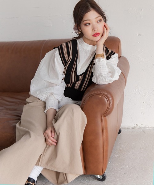 Mysa&Liina（ミーサリーナ）の「コットンリネンリラックスワイドパンツ（その他パンツ・レディース・ベージュ/ブルー/ライトグリーン/モカ/キナリ・M）」の10枚目の写真