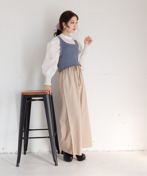 Mysa&Liina（ミーサリーナ）の「コットンリネンリラックスワイドパンツ（その他パンツ・レディース・ベージュ/ブルー/ライトグリーン/モカ/キナリ・M）」の11枚目の写真