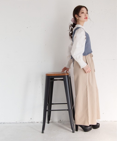 Mysa&Liina（ミーサリーナ）の「コットンリネンリラックスワイドパンツ（その他パンツ・レディース・ベージュ/ブルー/ライトグリーン/モカ/キナリ・M）」の12枚目の写真