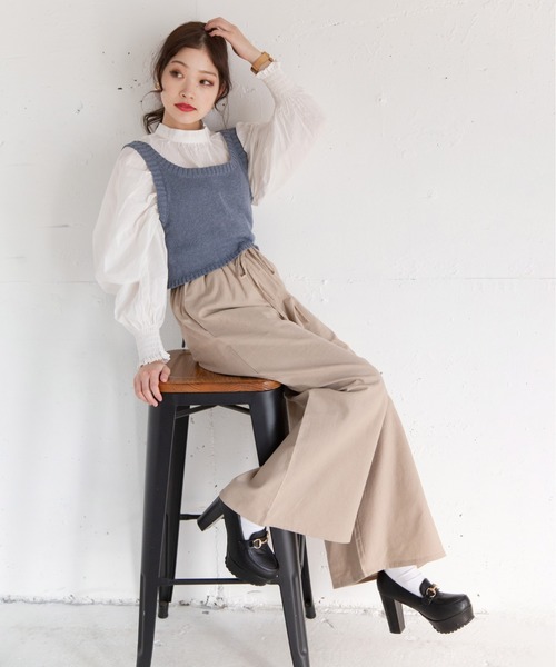 Mysa&Liina（ミーサリーナ）の「コットンリネンリラックスワイドパンツ（その他パンツ・レディース・ベージュ/ブルー/ライトグリーン/モカ/キナリ・M）」の16枚目の写真