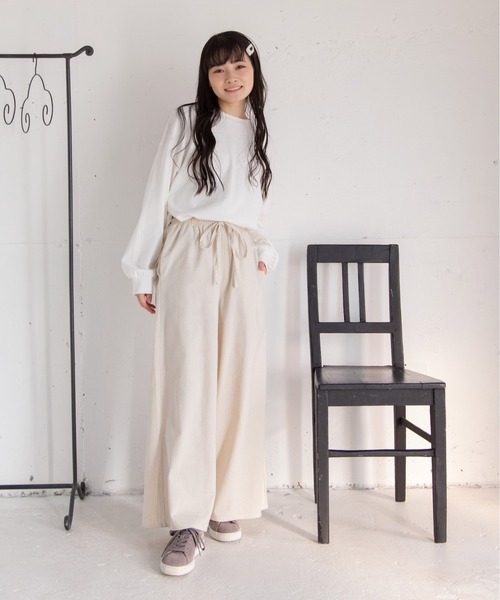 Mysa&Liina（ミーサリーナ）の「コットンリネンリラックスワイドパンツ（その他パンツ・レディース・ベージュ/ブルー/ライトグリーン/モカ/キナリ・M）」の20枚目の写真