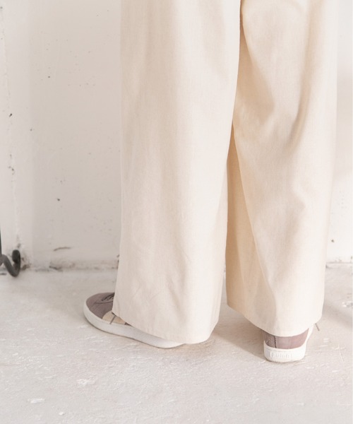 Mysa&Liina（ミーサリーナ）の「コットンリネンリラックスワイドパンツ（その他パンツ・レディース・ベージュ/ブルー/ライトグリーン/モカ/キナリ・M）」の22枚目の写真