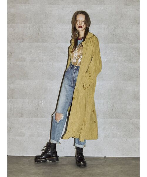 jouetie（ジュエティ）の「ワッシャーオーバートレンチ（トレンチコート・レディース・ベージュ/パープル/ピンク/ブラック・MEDIUM）」の10枚目の写真