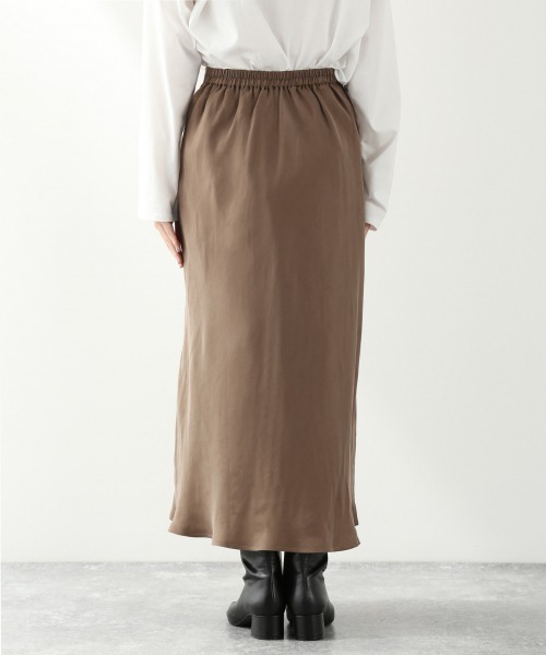 LOWRYS FARM（ローリーズファーム）の「フィブリルフレアスカート　924287（スカート・レディース・チャコールグレー/ブラウン/アイボリー・FREE）」の9枚目の写真