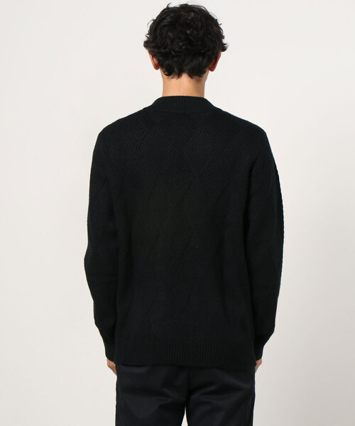 NAVY(ネイビー)の「PBTダイヤモックネックニット(ニット/セーター・メンズ・ホワイト/ブラック/ネイビー/ブラウン・M/L/XL)」の20枚目の写真