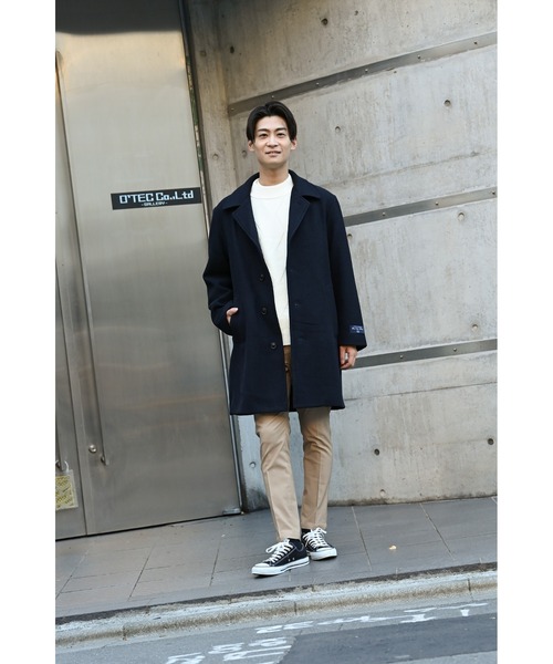 NAVY(ネイビー)の「PBTダイヤモックネックニット(ニット/セーター・メンズ・ホワイト/ブラック/ネイビー/ブラウン・M/L/XL)」の21枚目の写真