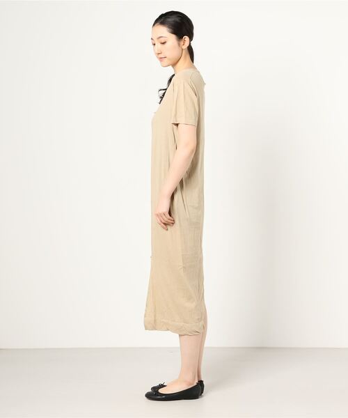 bassike（ベイシーク）の「bassike:ジャージーオーガニックコットンワンピース（ワンピース・レディース・ベージュ・MEDIUM）」の2枚目の写真
