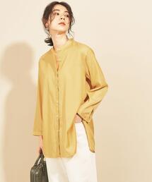 BEAUTY&YOUTH UNITED ARROWS | BY∴ キュプラコットンバンドカラーオーバーシャツ -ウォッシャブル-(シャツ/ブラウス)