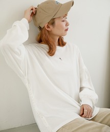 SLURR | ローズプリントボリュームスリーブ2WayロンT(Tシャツ/カットソー)