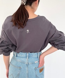 SLURR | ローズプリントボリュームスリーブ2WayロンT(Tシャツ/カットソー)