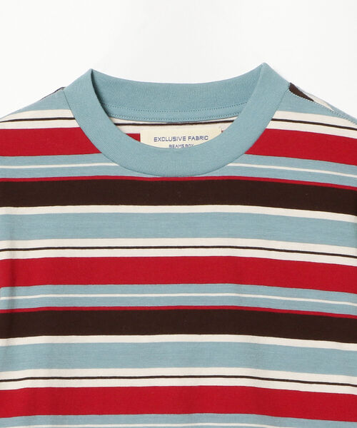 BEAMS BOY（ビームスボーイ）の「BEAMS BOY / BOY マルチボーダー クルーネック ショートスリーブ Tシャツ（Tシャツ/カットソー・レディース・ブラウン/ロイヤルブルー/ピンク・ONE SIZE）」の21枚目の写真
