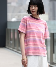 BEAMS BOY | BEAMS BOY / BOY マルチボーダー クルーネック ショートスリーブ Tシャツ(Tシャツ/カットソー)