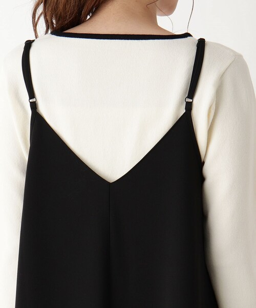 pink adobe(ピンクアドベ)の「◆カットジョーゼットキャミワンピース(ワンピース・レディース・ブラック/カーキ/ライトパープル・40/38/42)」の7枚目の写真