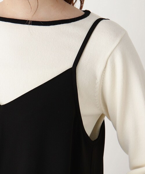 pink adobe(ピンクアドベ)の「◆カットジョーゼットキャミワンピース(ワンピース・レディース・ブラック/カーキ/ライトパープル・40/38/42)」の4枚目の写真