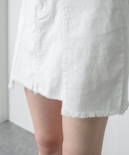 RASVOA（ラスボア）の「デニム切替ミニスカート（スカート・レディース・ブラック/オフホワイト/サックスブルー・FREE）」の19枚目の写真