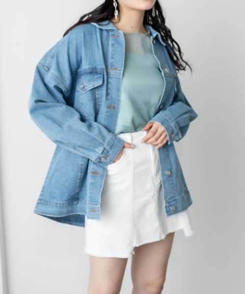 RASVOA（ラスボア）の「デニム切替ミニスカート（スカート・レディース・ブラック/オフホワイト/サックスブルー・FREE）」の22枚目の写真