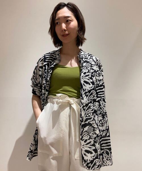 【美品】25SS GALERIE VIE ギャルリーヴィ　コットンシャツ コットンブロード スタンドカラーシャツ | GALERIE VIE (Women