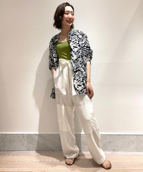 美品✨ギャルリーヴィー 24ss トゥモローランド インドコットン フリルシャツ 美品✨ギャルリーヴィー 24ss トゥモローランド インドコットン フリル