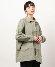 【OUTDOOR PRODUCTS】ドロストカバーオール　デニムジャケット　ビッグシルエット