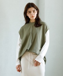 koe（コエ）の「サカリバニット ベストx ロンTセット（Tシャツ/カットソー）」