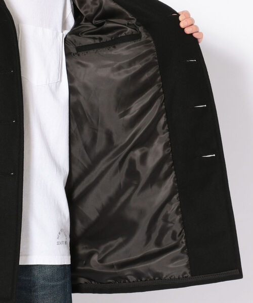 schott（ショット）の「DOUBLE BREST　BOA COLLAR COAT（ステンカラーコート・メンズ・ネイビー・40/38/42/36/34）」の8枚目の写真