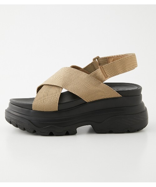 AZUL by moussy（アズールバイマウジー）の「SPORTS SANDALS/スポーツサンダル（サンダル・レディース・ベージュ/ブラック・LARGE/MEDIUM/SMALL）」の3枚目の写真