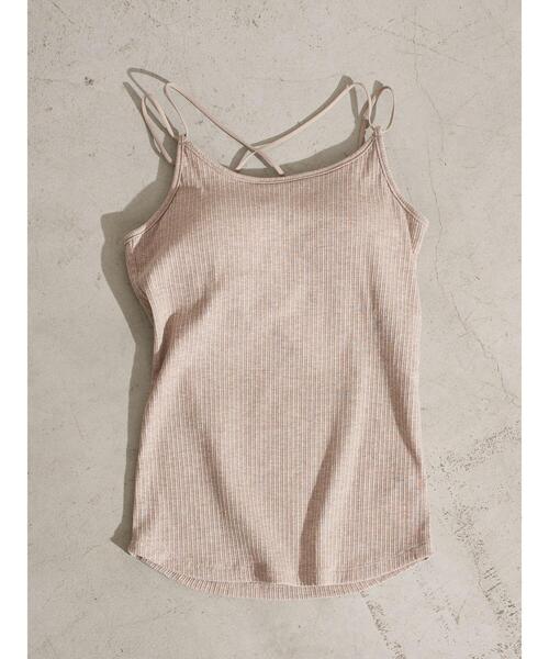 earth music&ecology（アースミュージックアンドエコロジー）の「チェーン柄リブカップ付きキャミソール ＊（タンクトップ・レディース・アイボリー/サックスブルー/ピンクベージュ/ベージュ系その他2・S/M）」の11枚目の写真