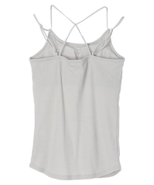 earth music&ecology（アースミュージックアンドエコロジー）の「チェーン柄リブカップ付きキャミソール ＊（タンクトップ・レディース・アイボリー/サックスブルー/ピンクベージュ/ベージュ系その他2・S/M）」の14枚目の写真