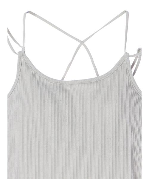 earth music&ecology（アースミュージックアンドエコロジー）の「チェーン柄リブカップ付きキャミソール ＊（タンクトップ・レディース・アイボリー/サックスブルー/ピンクベージュ/ベージュ系その他2・S/M）」の15枚目の写真