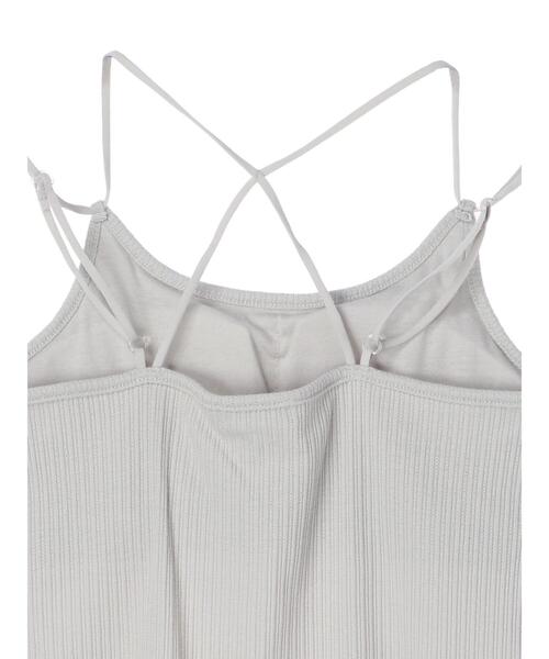 earth music&ecology（アースミュージックアンドエコロジー）の「チェーン柄リブカップ付きキャミソール ＊（タンクトップ・レディース・アイボリー/サックスブルー/ピンクベージュ/ベージュ系その他2・S/M）」の18枚目の写真