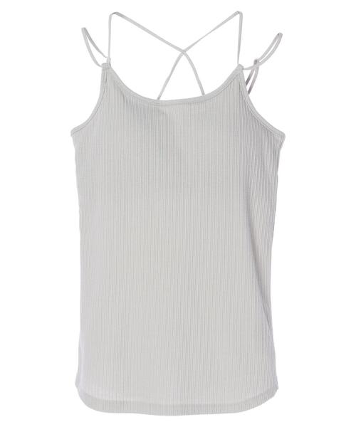 earth music&ecology（アースミュージックアンドエコロジー）の「チェーン柄リブカップ付きキャミソール ＊（タンクトップ・レディース・アイボリー/サックスブルー/ピンクベージュ/ベージュ系その他2・S/M）」の20枚目の写真