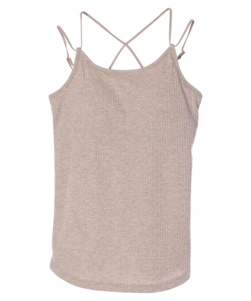 earth music&ecology（アースミュージックアンドエコロジー）の「チェーン柄リブカップ付きキャミソール ＊（タンクトップ・レディース・アイボリー/サックスブルー/ピンクベージュ/ベージュ系その他2・S/M）」の21枚目の写真