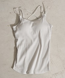 チェーン柄リブカップ付きキャミソール ＊