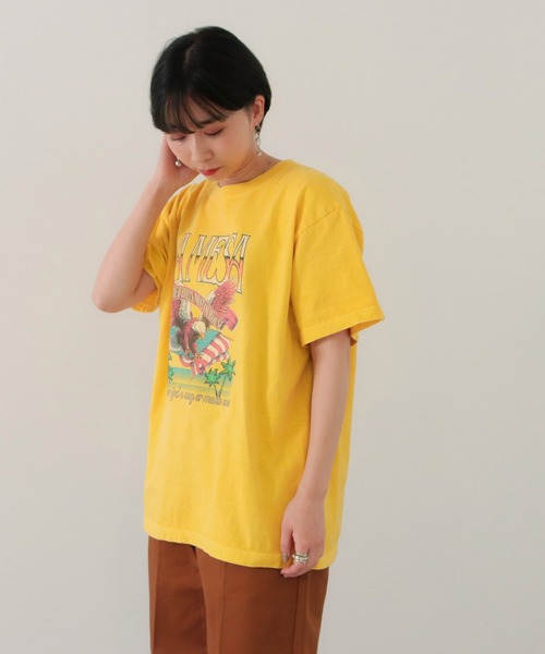 Factor=(ファクターイコール)の「LAMESAYイーグルプリントTシャツ(Tシャツ/カットソー・レディース・ブラック/オフホワイト/イエロー・FREE)」の13枚目の写真