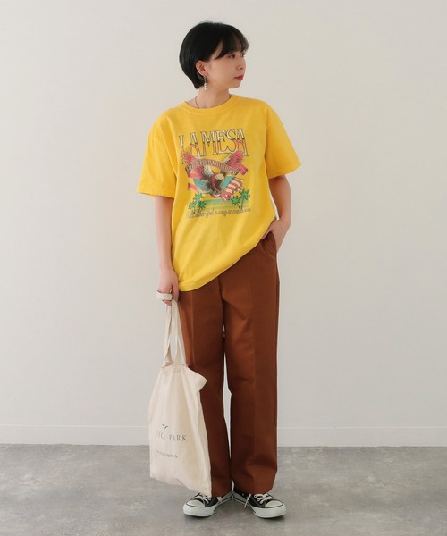 Factor=(ファクターイコール)の「LAMESAYイーグルプリントTシャツ(Tシャツ/カットソー・レディース・ブラック/オフホワイト/イエロー・FREE)」の11枚目の写真