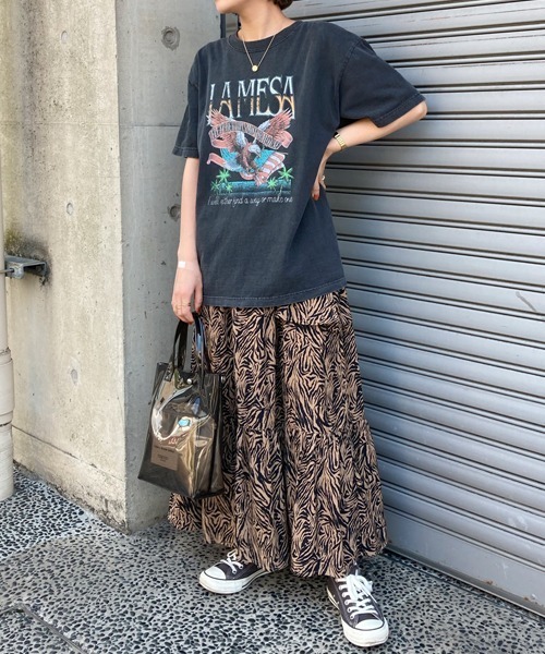 Factor=(ファクターイコール)の「LAMESAYイーグルプリントTシャツ(Tシャツ/カットソー・レディース・ブラック/オフホワイト/イエロー・FREE)」の15枚目の写真