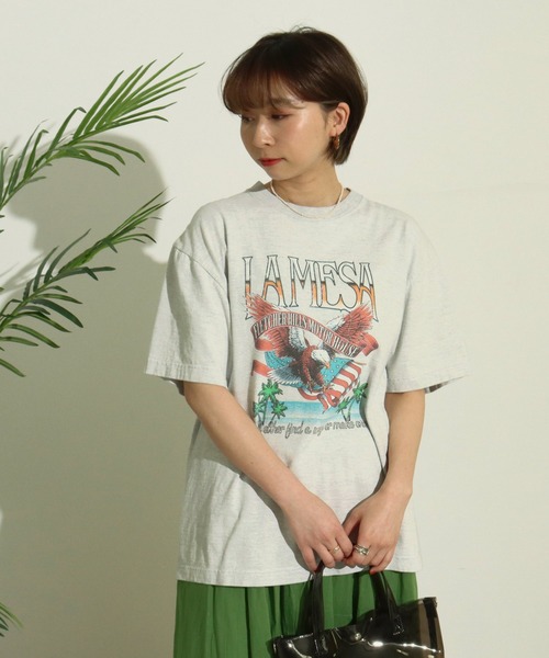 Factor=(ファクターイコール)の「LAMESAYイーグルプリントTシャツ(Tシャツ/カットソー・レディース・ブラック/オフホワイト/イエロー・FREE)」の22枚目の写真